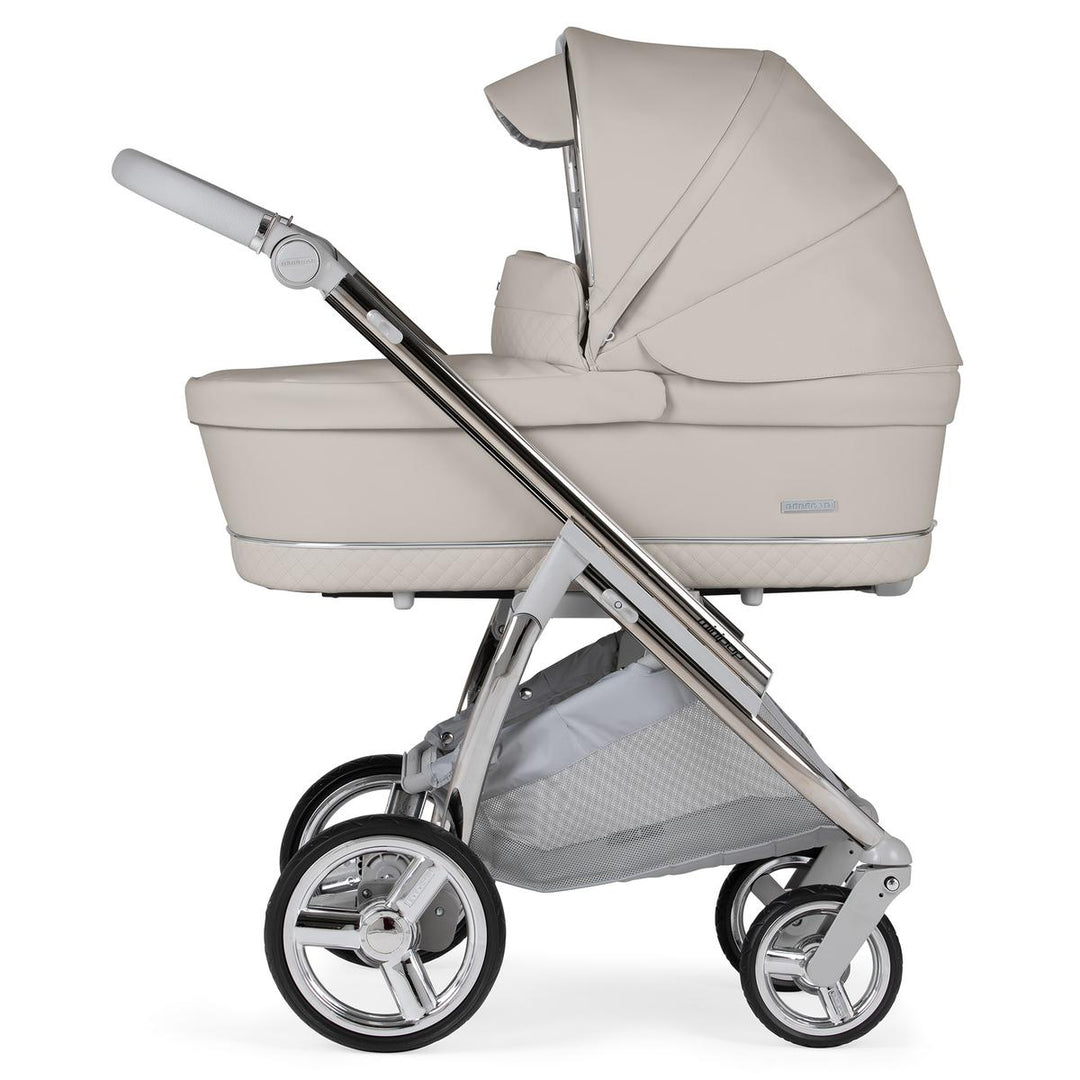 Bebecar Minipop Trio 3 in 1 Travel System + Lie Flat Car Seat, Stone