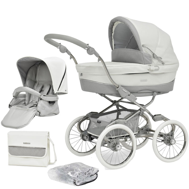 Bebecar Stylo Class+ 2 in 1 Pram + Raincover, FREE Changing Bag, Halo