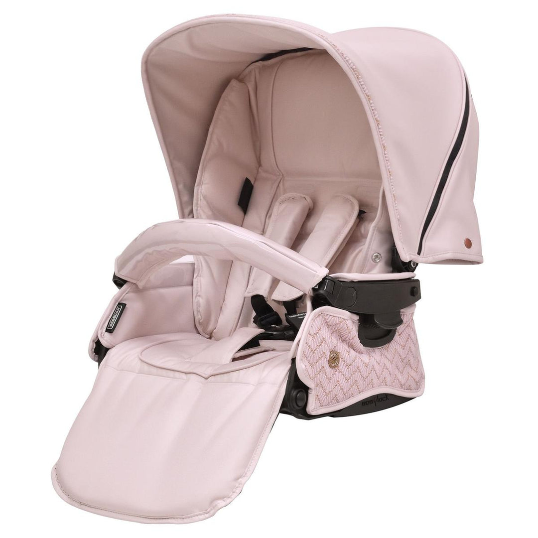 Bebecar Prive Stylo Class+ 2 in 1 Pram + Raincover, FREE Changing Bag, Woven Pink