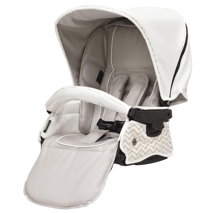 Bebecar Prive Stylo Class+ Pram + i-Size Car Seat Travel System + Raincover, FREE Changing Bag, Woven White