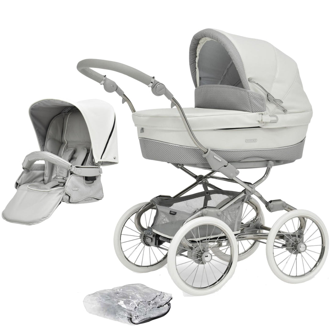 Bebecar Stylo Class+ 2 in 1 Pram + Raincover + FREE Changing Bag, Halo