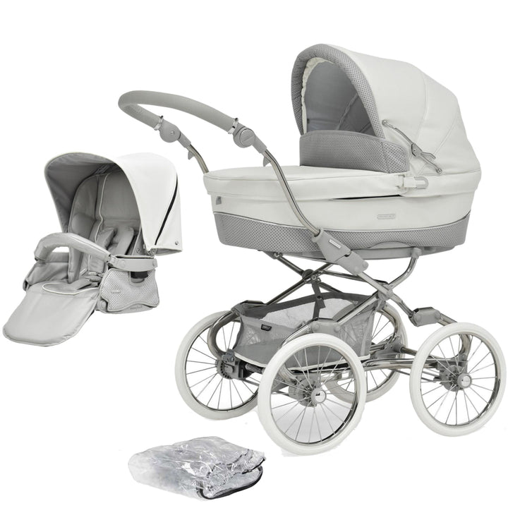 Bebecar Stylo Class+ 2 in 1 Pram + Raincover + FREE Changing Bag, Halo