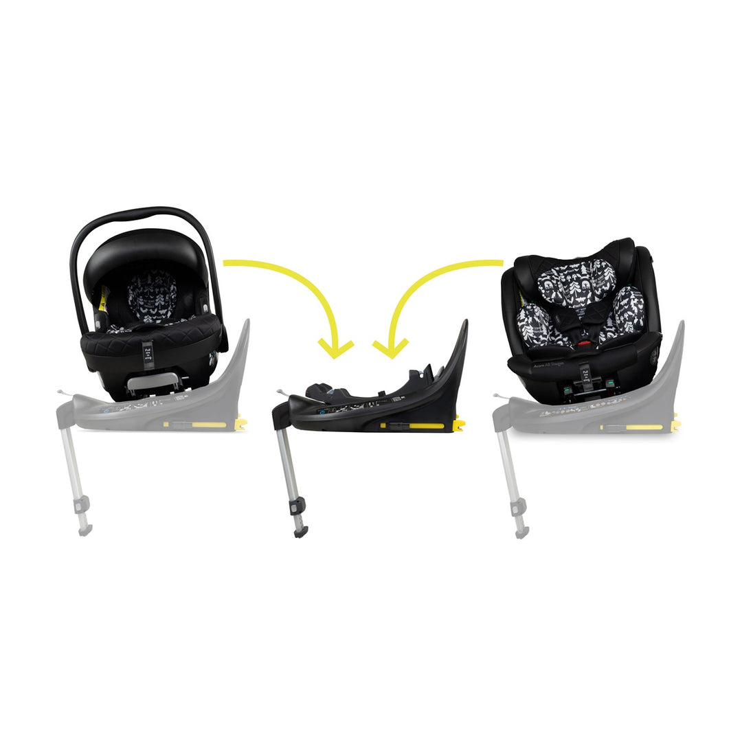 Cosatto Wow 3 All Stage Family Rotate & Recline 2 Base Bundle, Silhouette