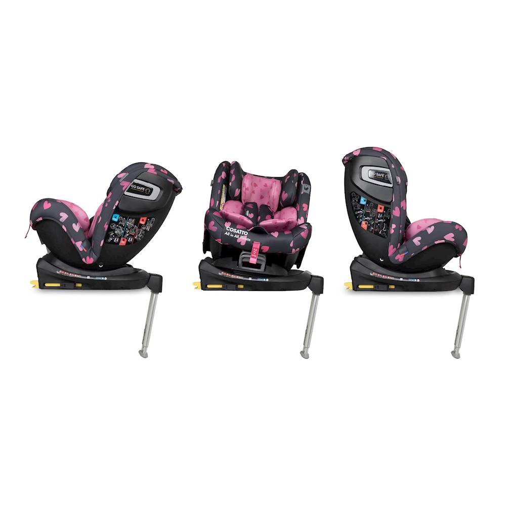 Cosatto All In All Rotate Group 0+,1,2,3 Isofix Car Seat, Charcoal Lighthearted