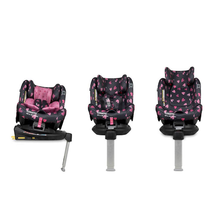 Cosatto All In All Rotate Group 0+,1,2,3 Isofix Car Seat, Charcoal Lighthearted