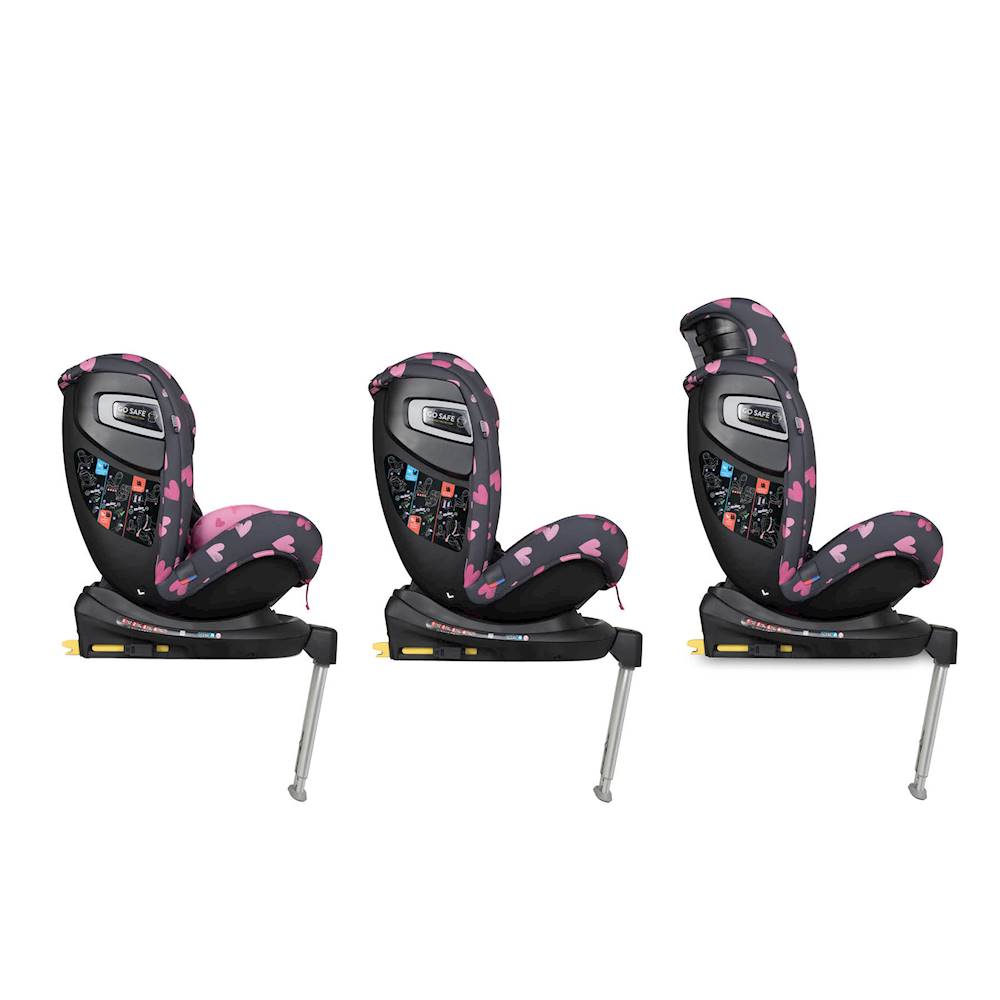 Cosatto All In All Rotate Group 0+,1,2,3 Isofix Car Seat, Charcoal Lighthearted