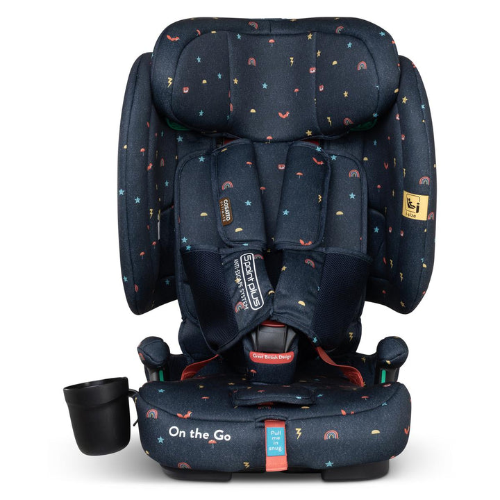 Cosatto On The Go i-Size Travel Car Seat with Carry Bag, Doodle Days