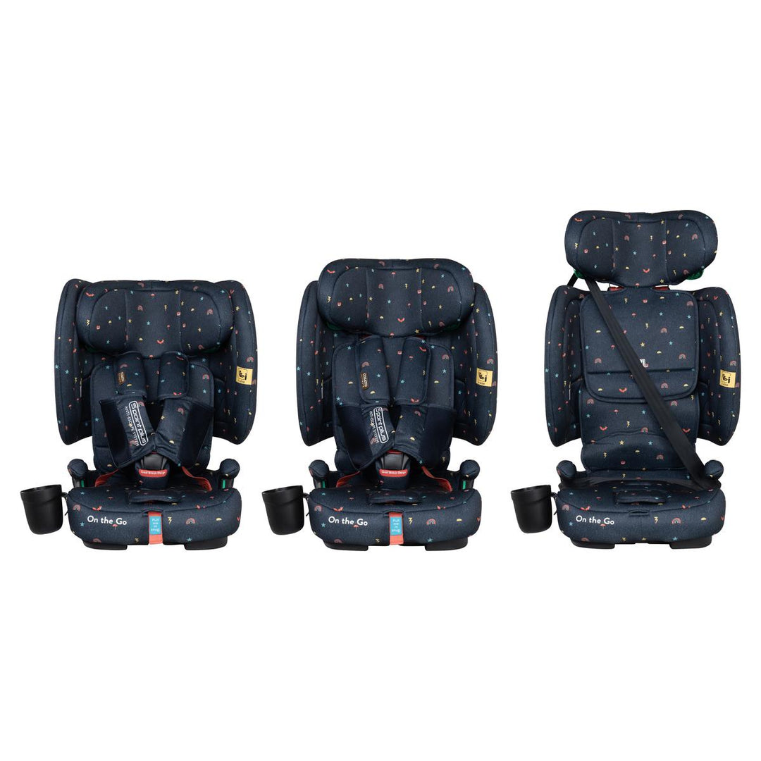 Cosatto On The Go i-Size Travel Car Seat with Carry Bag, Doodle Days