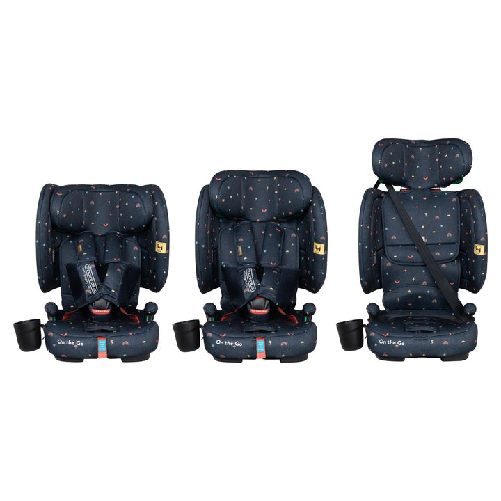 Cosatto On The Go i-Size Travel Car Seat with Carry Bag, Doodle Days