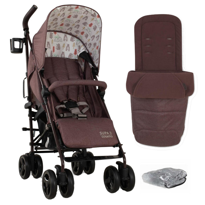 Cosatto Supa 3 Stroller with Bumper Bar, Bear Hug