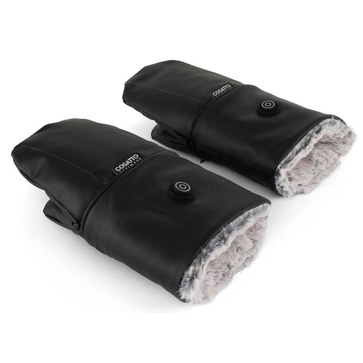 Cosatto Ultimate Heated Rechargeable Snuggle Pram Mitts, Black