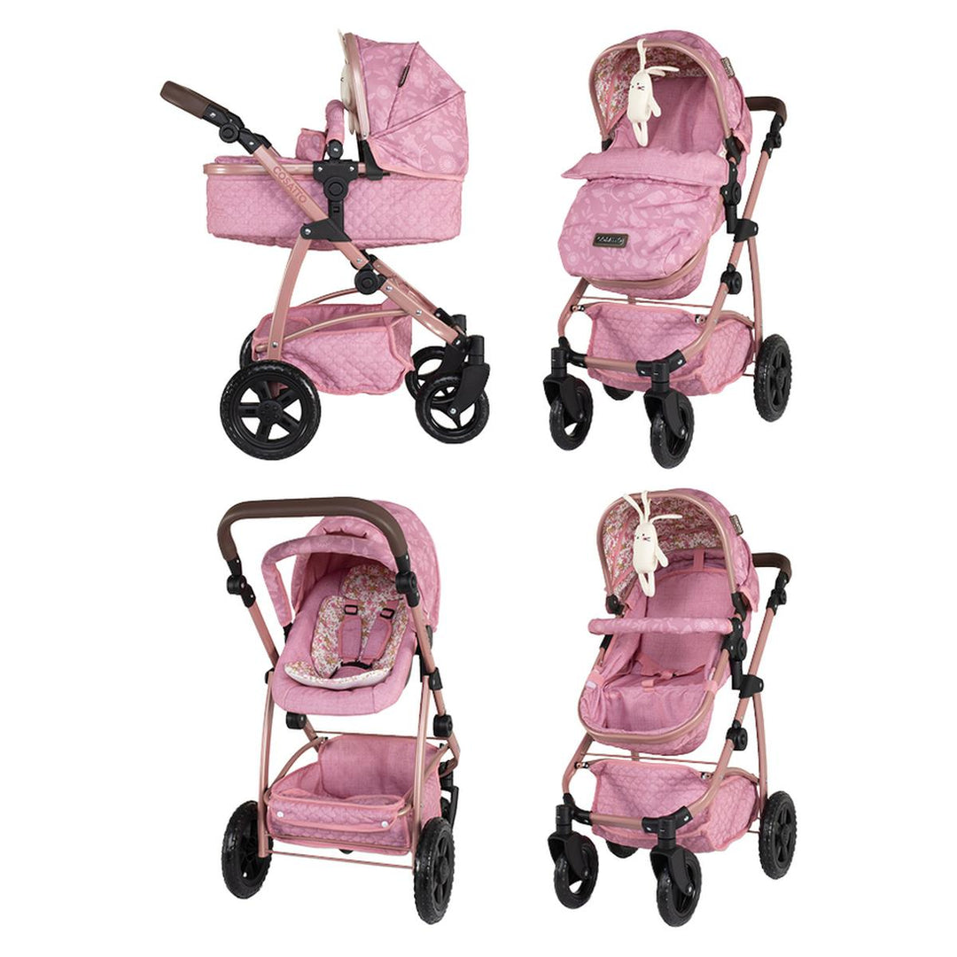 Cosatto Wow 3 in 1 Dolls Pram and Car Seat Travel System Bundle, Camille