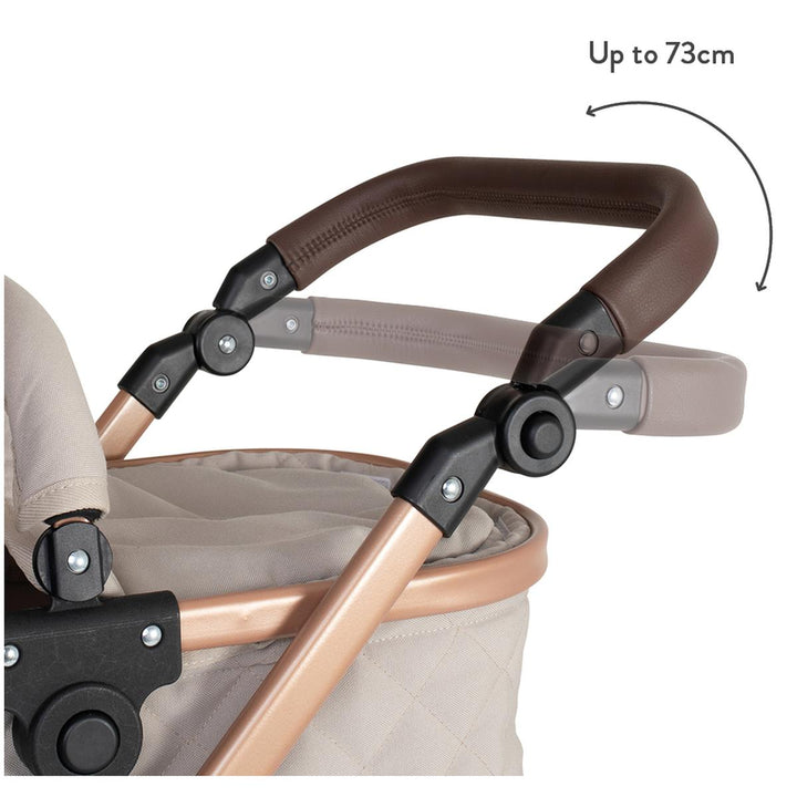 Cosatto Wow 3 in 1 Dolls Pram and Car Seat Travel System Bundle, Whisper