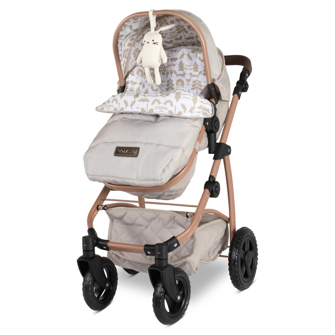 Cosatto Wow 3 in 1 Dolls Pram and Car Seat Travel System Bundle, Whisper