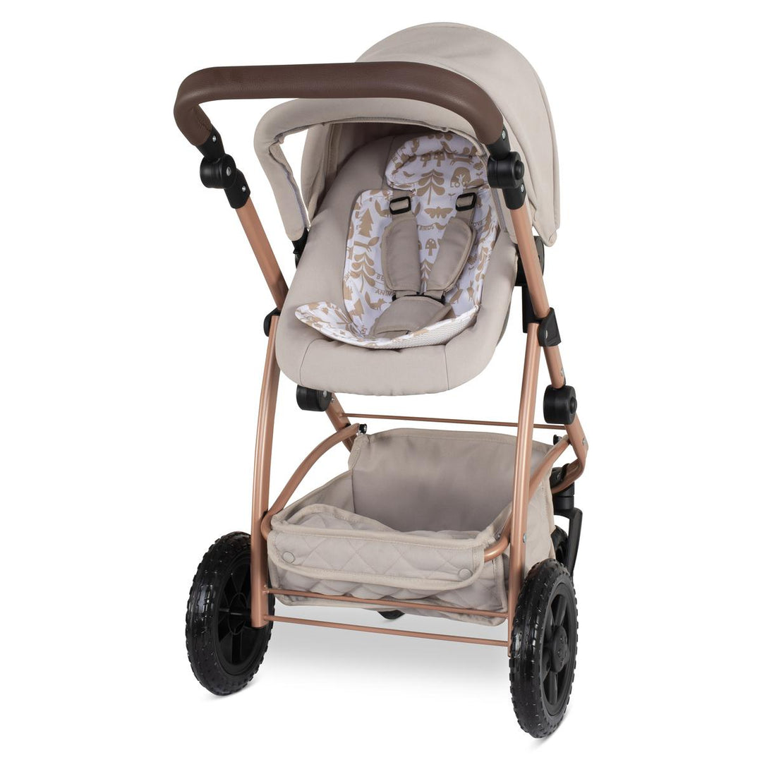Cosatto Wow 3 in 1 Dolls Pram and Car Seat Travel System Bundle, Whisper