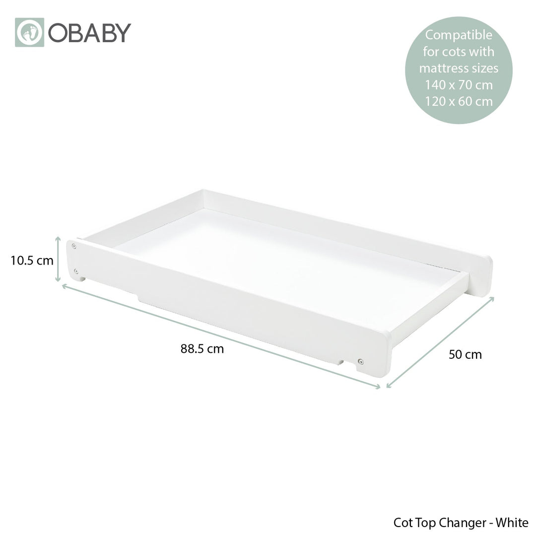 Obaby White Cot Top Changer