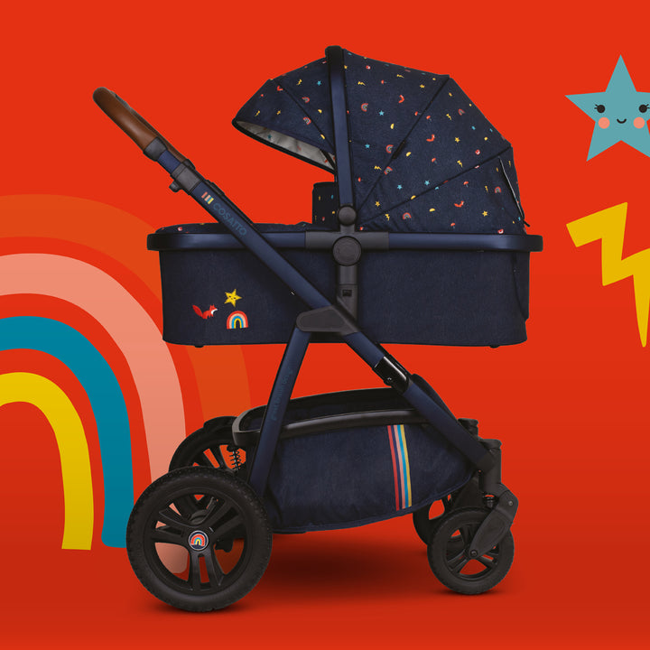 Cosatto Wow 3 Rotate & Recline Cozy Bundle, Doodle Days