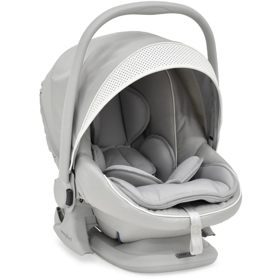 Bebecar Stylo Class+ Pram + Lie Flat Car Seat Travel System + Raincover, FREE Changing Bag, Porcelaine