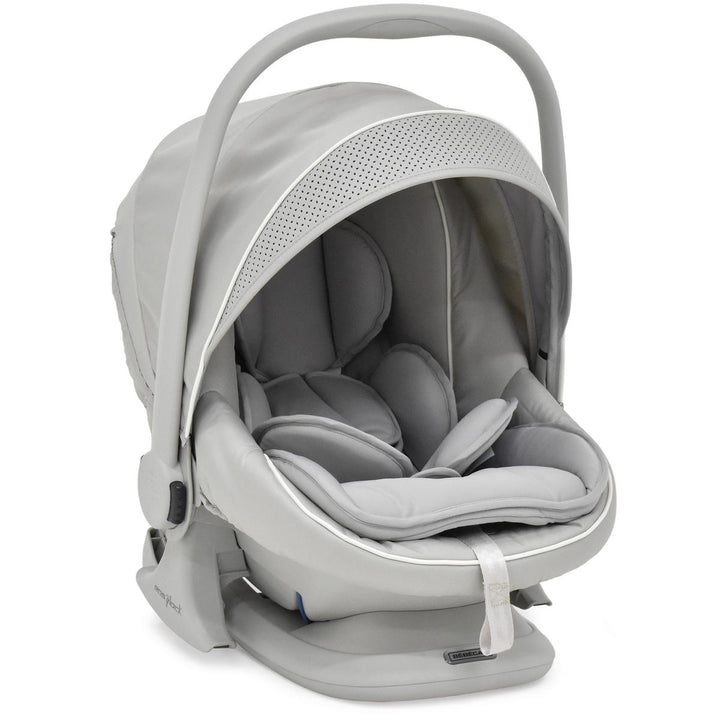Bebecar Stylo Class+ Pram + Lie Flat Car Seat Travel System + Raincover, FREE Changing Bag, Halo