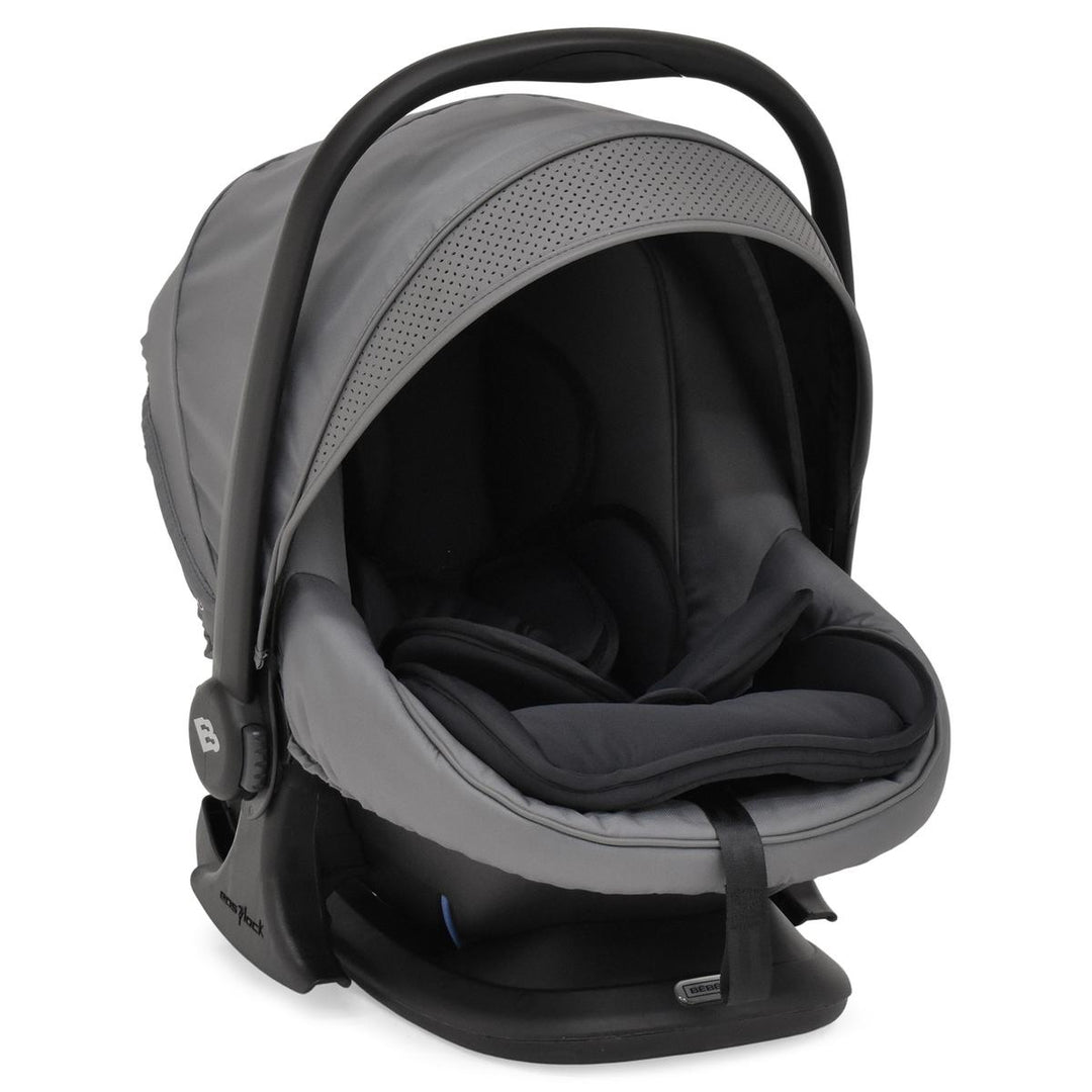 Bebecar Minipop Trio 3 in 1 Travel System + Lie Flat Car Seat, FREE Changing Bag, Peppercorn