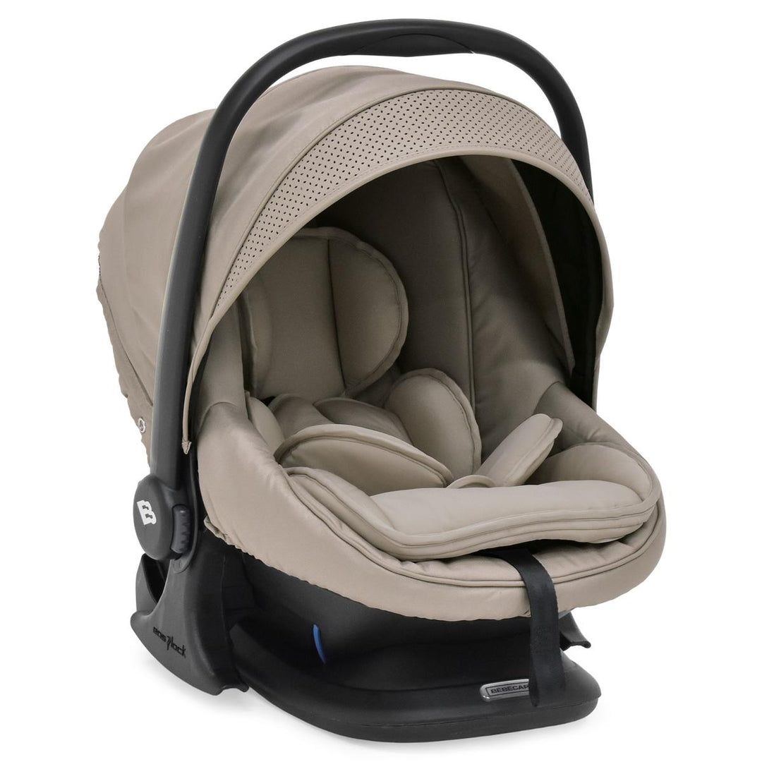 Bebecar Stylo Class+ Pram + Lie Flat Car Seat Travel System + Raincover, FREE Changing Bag, Truffle