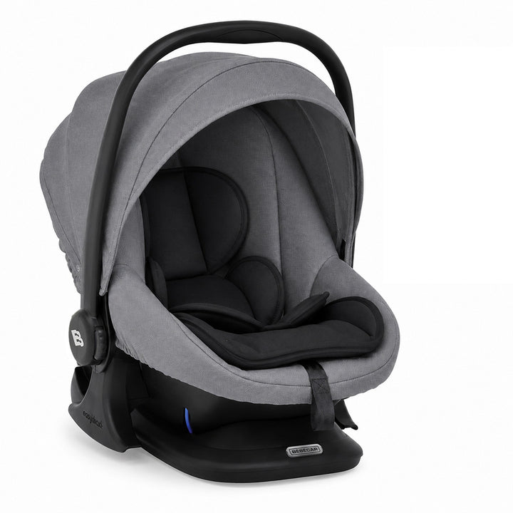 Bebecar Face Combi + Lie Flat Car Seat Travel System + Raincover, FREE Changing Bag, Shadow