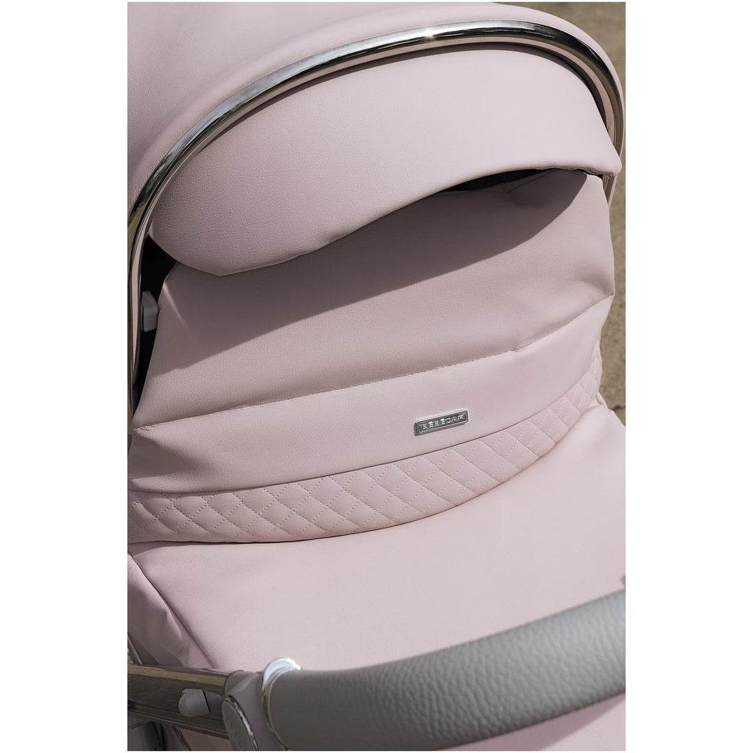 Bebecar Minipop Trio 3 in 1 Travel System + Lie Flat Car Seat, Pink