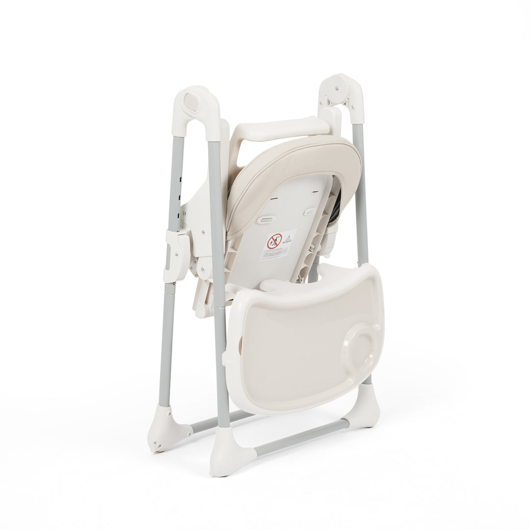 Ickle Bubba Switch Multi Function Highchair + Pink Feeding Set, Pearl Grey