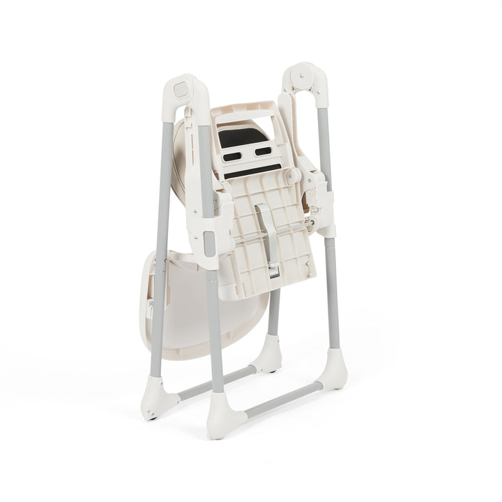 Ickle Bubba Switch Multi Function Highchair + Pink Feeding Set, Pearl Grey