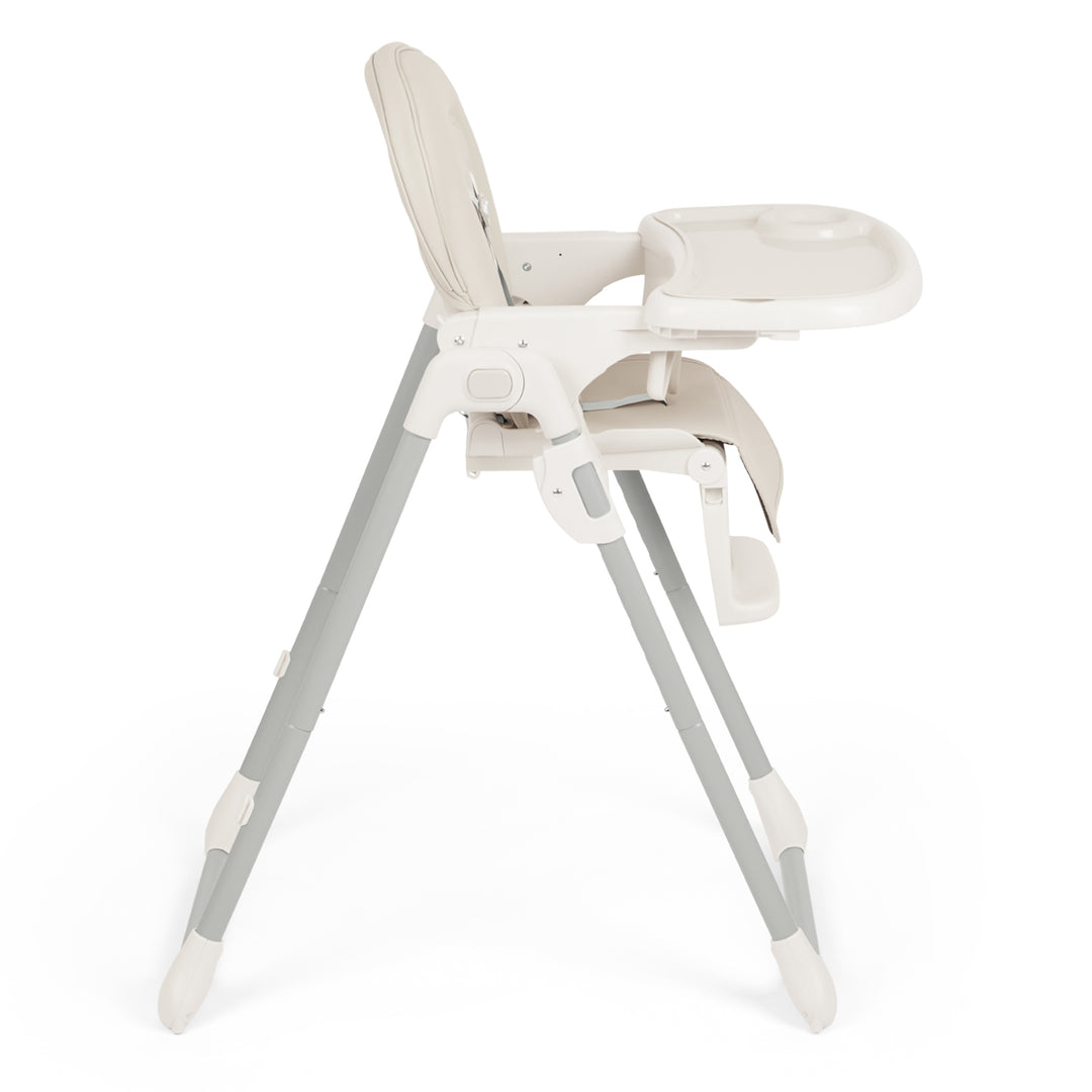 Ickle Bubba Switch Multi Function Highchair + Pink Feeding Set, Pearl Grey