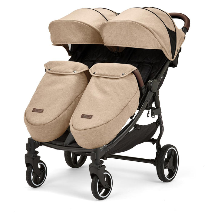 Ickle Bubba Venus Max Double Stroller, Biscuit