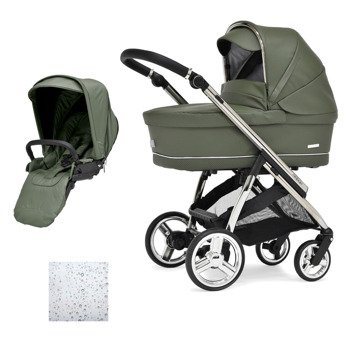 Bebecar Minipop Duo 2 in 1 Pram + Raincover, Sorrel
