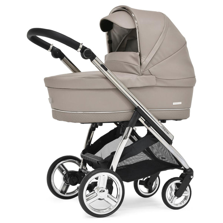 Bebecar Minipop Trio 3 in 1 Travel System + Lie Flat Car Seat, FREE Changing Bag, Truffle