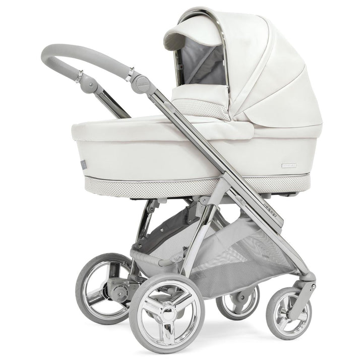 Bebecar Minipop Trio 3 in 1 Travel System + Lie Flat Car Seat, FREE Changing Bag, Porcelaine