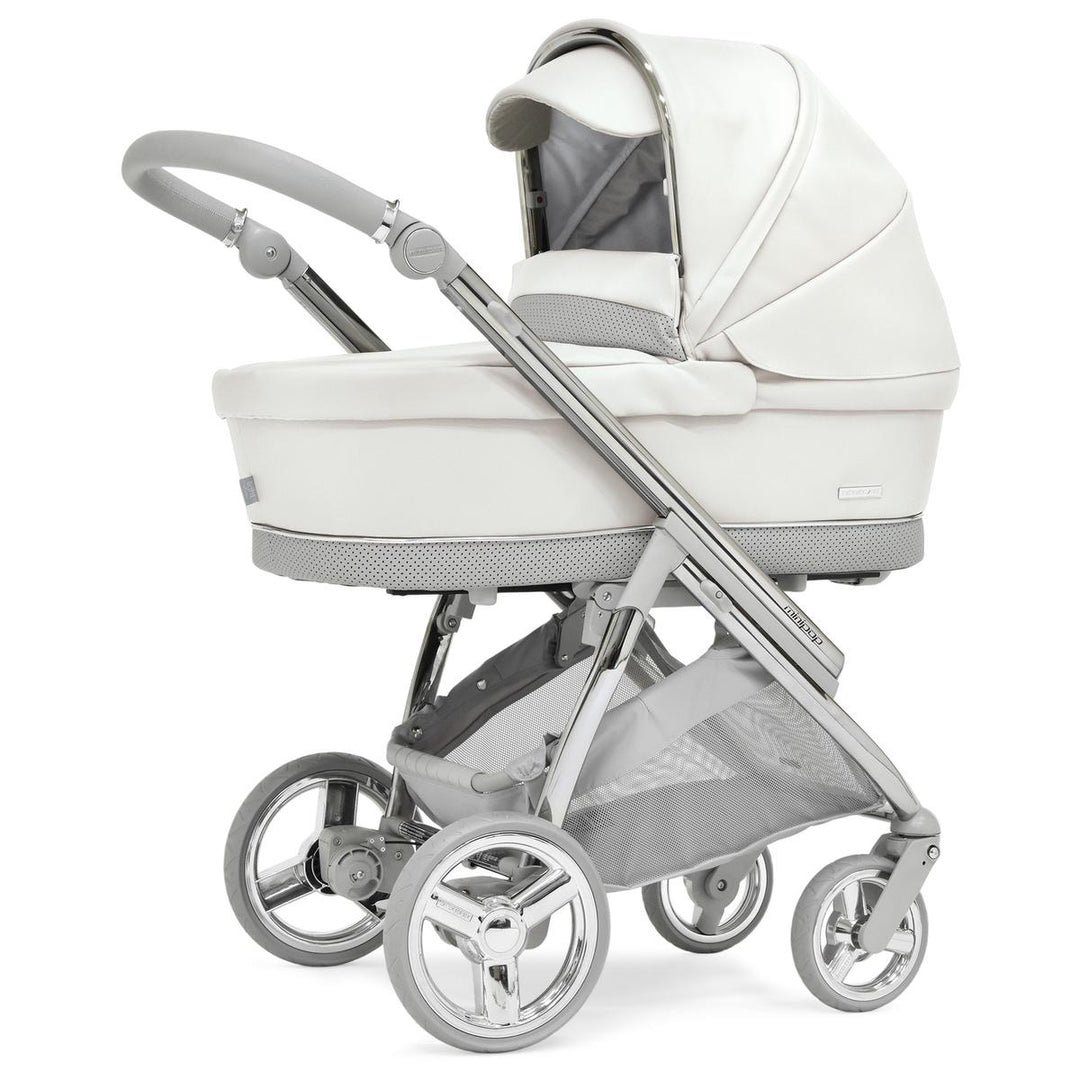 Bebecar Minipop Trio 3 in 1 Travel System + Lie Flat Car Seat, FREE Changing Bag, Halo
