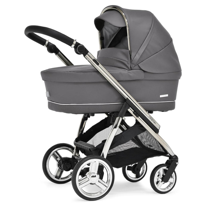 Bebecar Minipop Trio 3 in 1 Travel System + Lie Flat Car Seat, FREE Changing Bag, Peppercorn