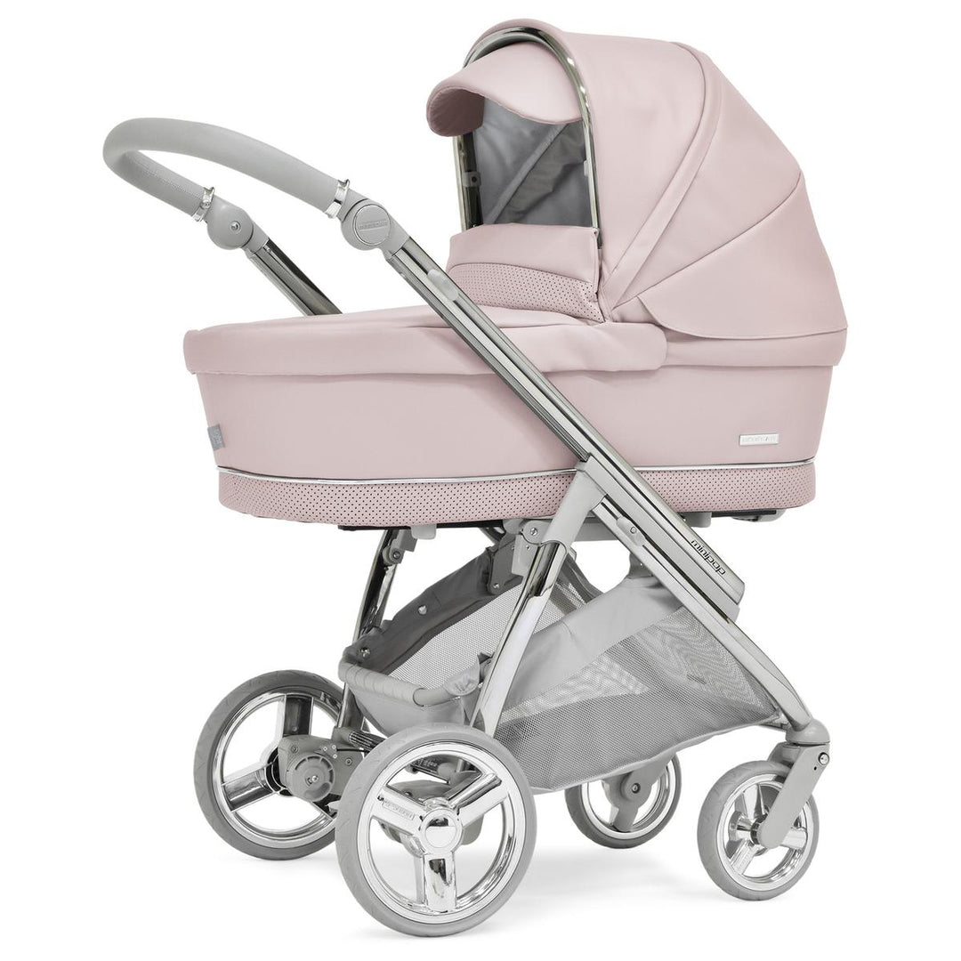 Bebecar Minipop Trio 3 in 1 Travel System + Lie Flat Car Seat, FREE Changing Bag, Roselle