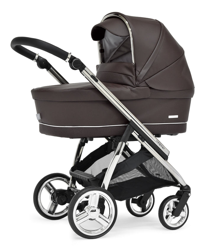 Bebecar Minipop Trio 3 in 1 Travel System + Lie Flat Car Seat, FREE Changing Bag, Cacao