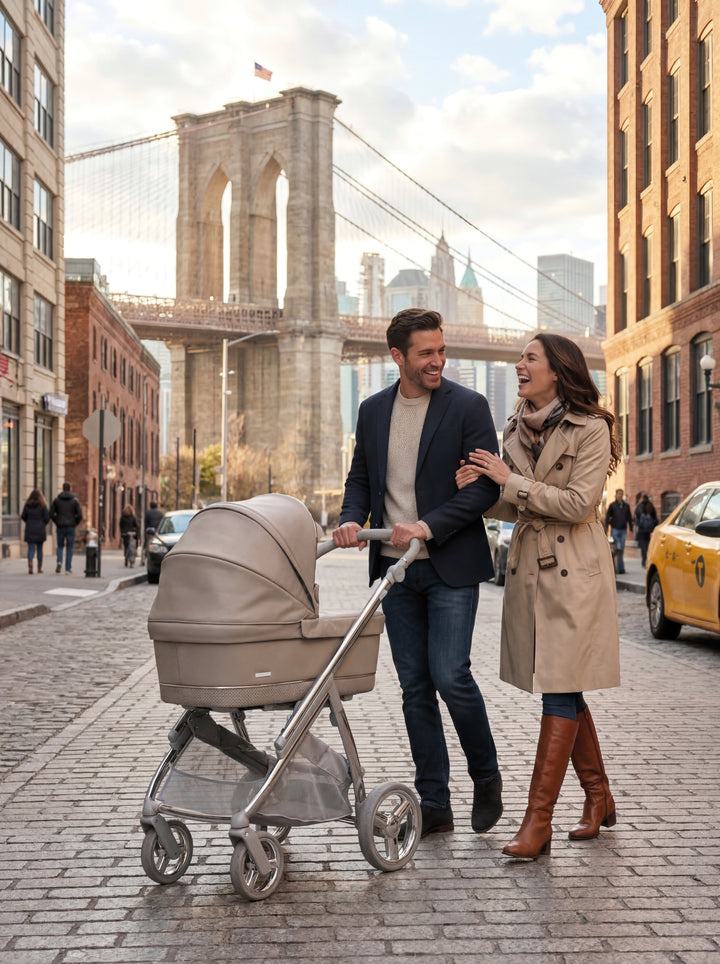 Bebecar Minipop Duo 2 in 1 Pram + Raincover, Truffle - image 8