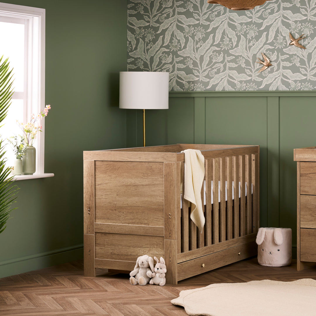 Obaby Nika Cot Bed - Oak