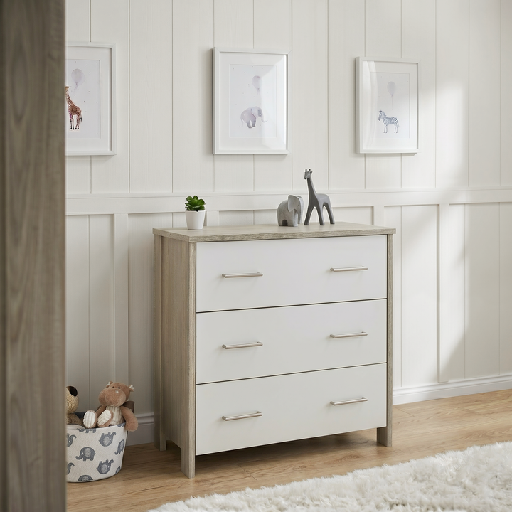 Obaby Nika Mini 2 Piece Room Set - Grey Wash & White