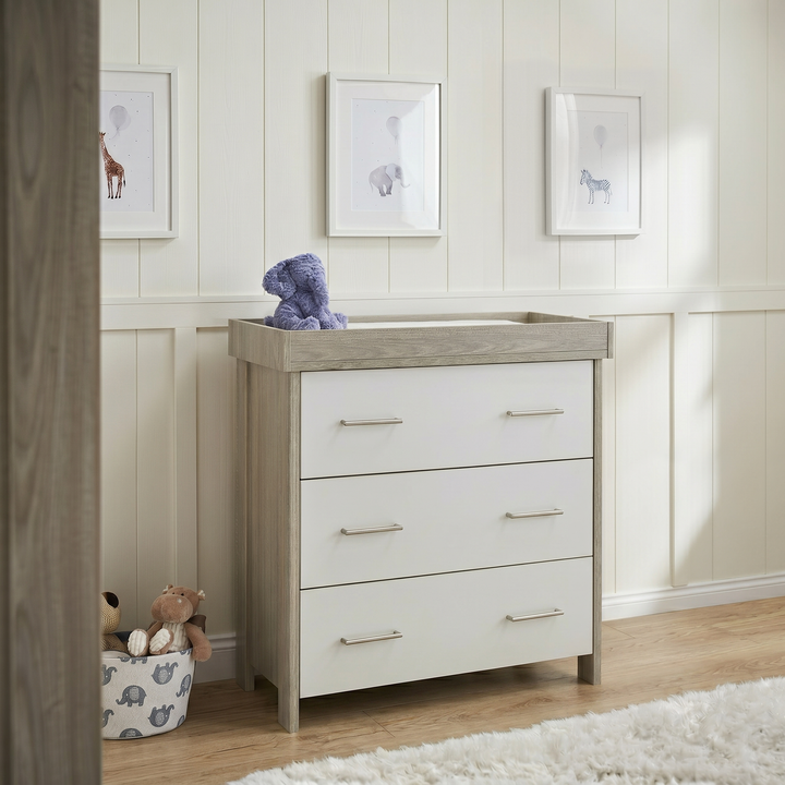 Obaby Nika Mini 2 Piece Room Set - Grey Wash & White