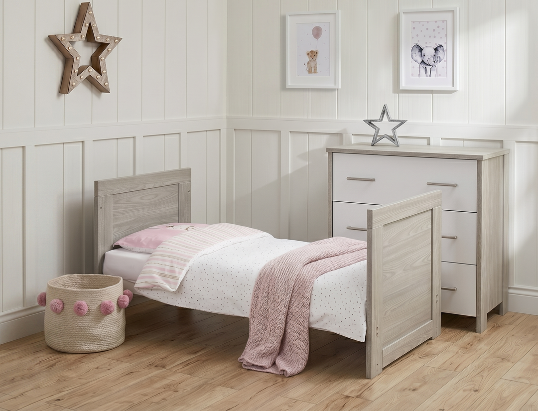 Obaby Nika Mini 2 Piece Room Set - Grey Wash & White