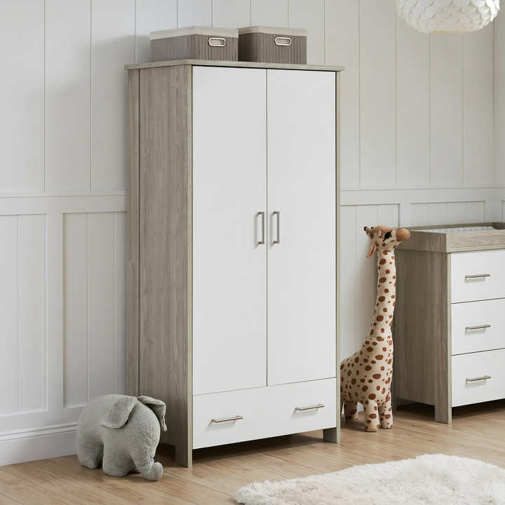 Obaby Nika Mini 3 Piece Room Set & Underdrawer - Grey Wash & White