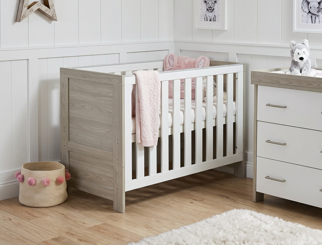 Obaby Nika Mini 2 Piece Room Set - Grey Wash & White