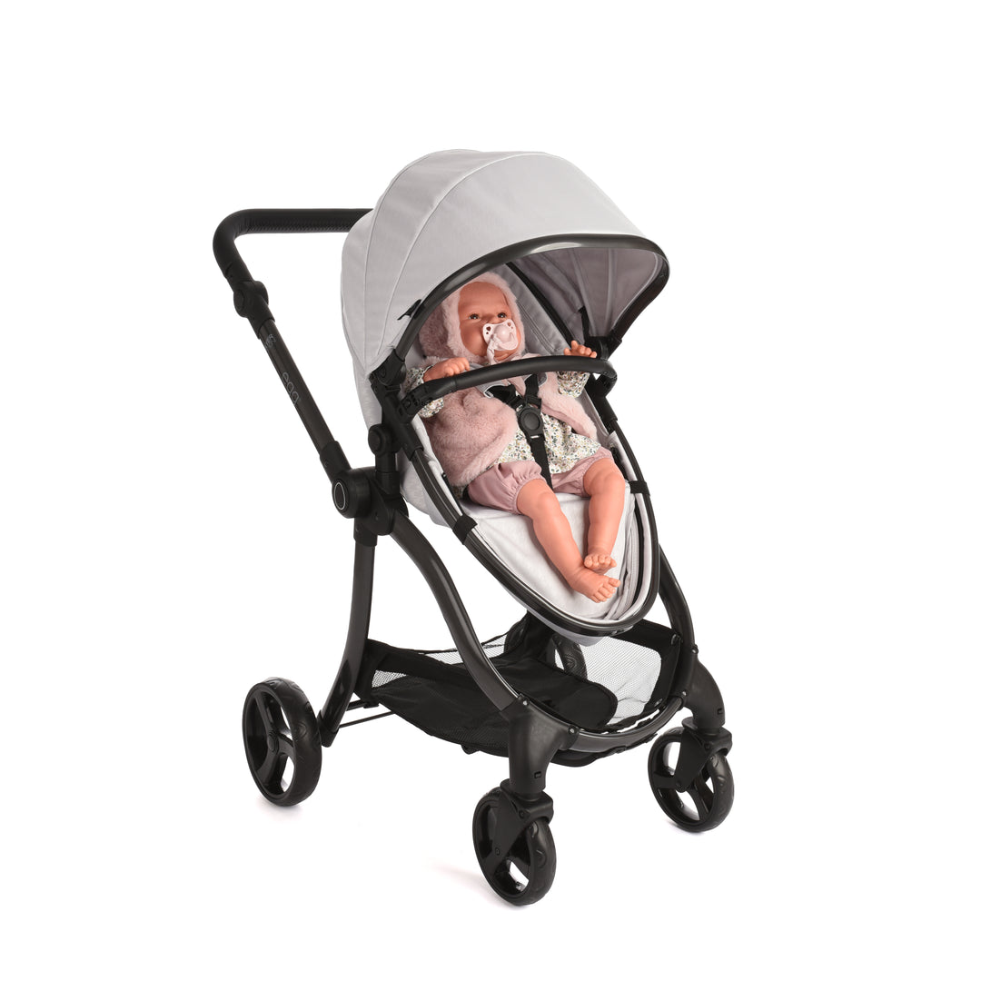 egg Dolls Pram Houndstooth Silver