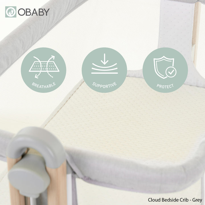 Obaby Stamford Mini 6 Piece Nursery Bundle – Warm Grey