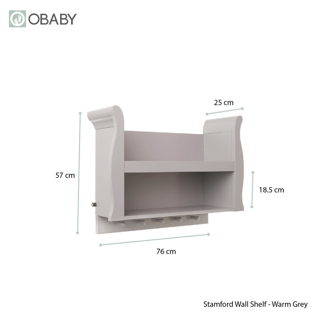 Obaby Stamford Mini 6 Piece Nursery Bundle – Warm Grey