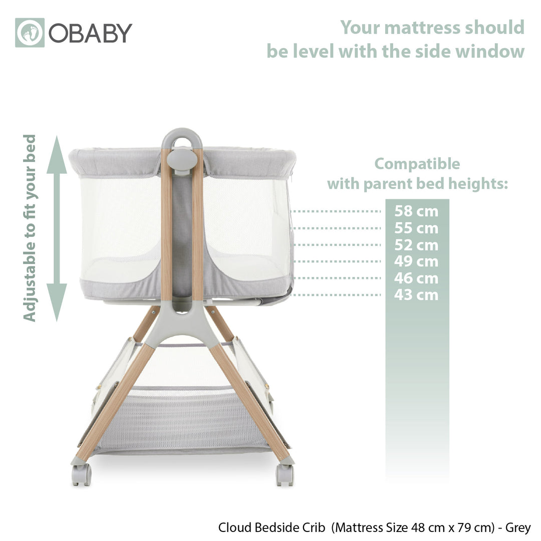 Obaby Stamford Mini 6 Piece Nursery Bundle – Warm Grey