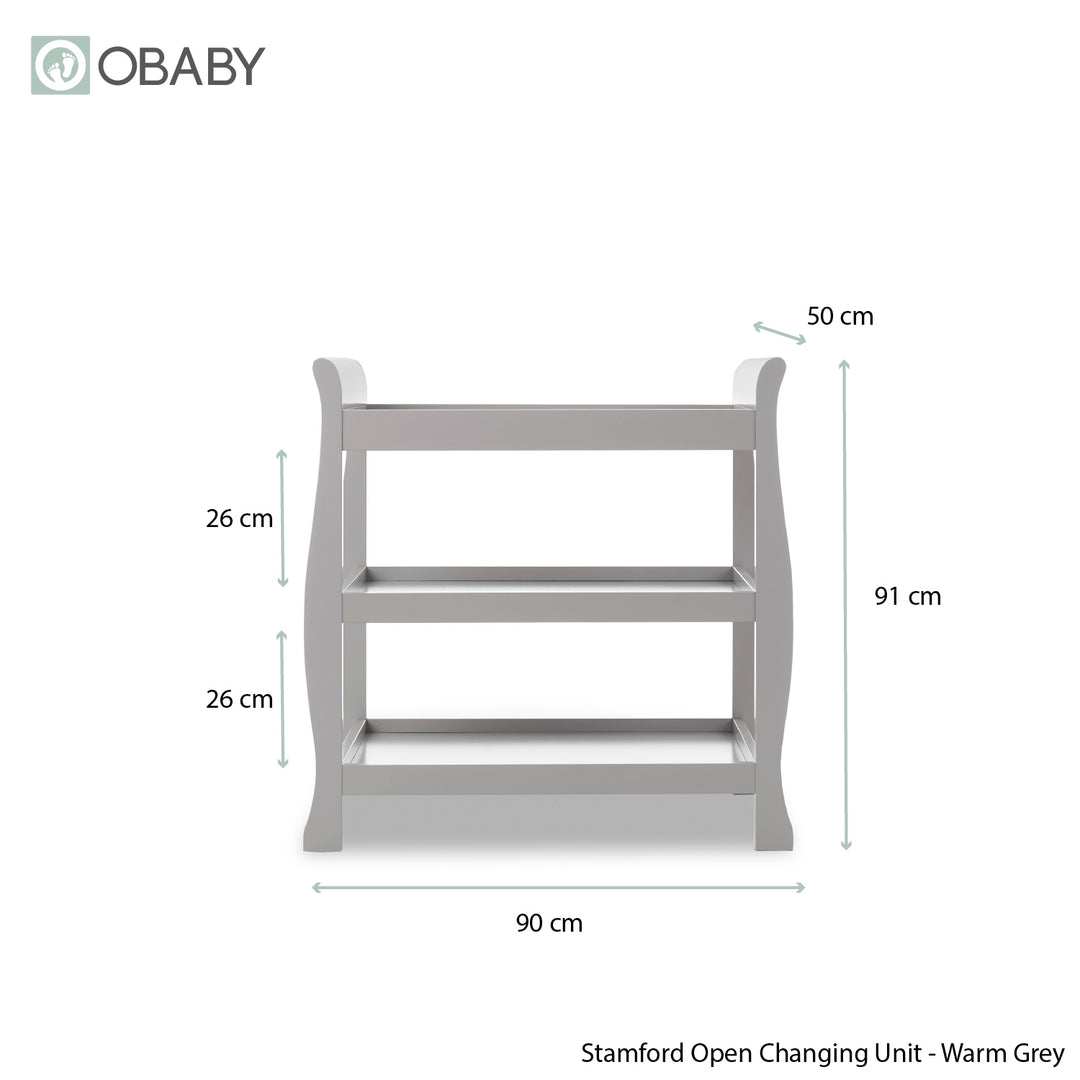 Obaby Stamford Space Saver Warm Grey 5 Piece Nursery Bundle
